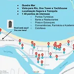 Apto na Quadra do Mar e Vista para o Rio